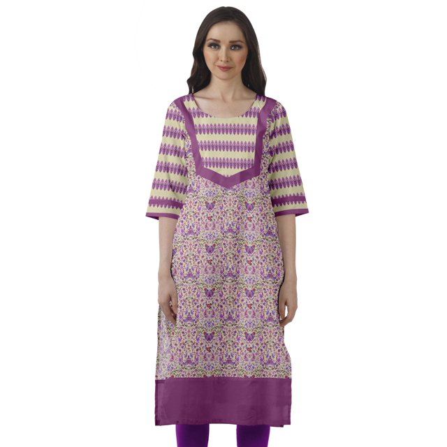 Moomaya Kurti Droite de Designer pour Femmes Tunique Indienne Imprimée Haut Long Kurta