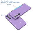 thumbnail image 5 of Compatible with Samsung Galaxy S24 Case, Clear Glitter Sparkle Soft TPU Shockproof Protective Cute Slim Thin Bling Sparkly Phone Cases Cover for Women Girls,Purple, 5 of 7