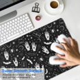 thumbnail image 4 of Long Mouse Pads for Desk,Black White Halloween Hand Tarot Bat Desk Mats on Top Of Desks, Desk Mouse Pad Extra Large with 3mm Non-Slip Base and Stitched Edge for Gaming,Work,Home 31.5"x11.8", 4 of 5