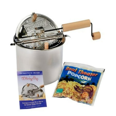 Whirley Pop 24003-AMZ Stovetop Popcorn Popper, Stainless Steel