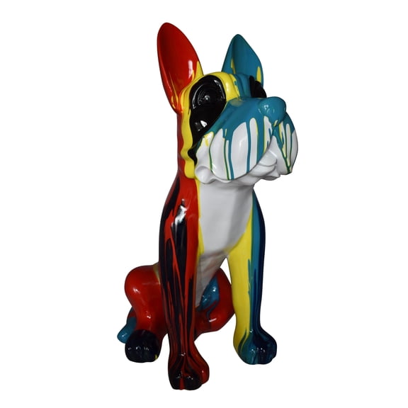 Modern Art of a Graffiti Great Dane Dog Made of Resin Size: 20" x 11" x 28"H