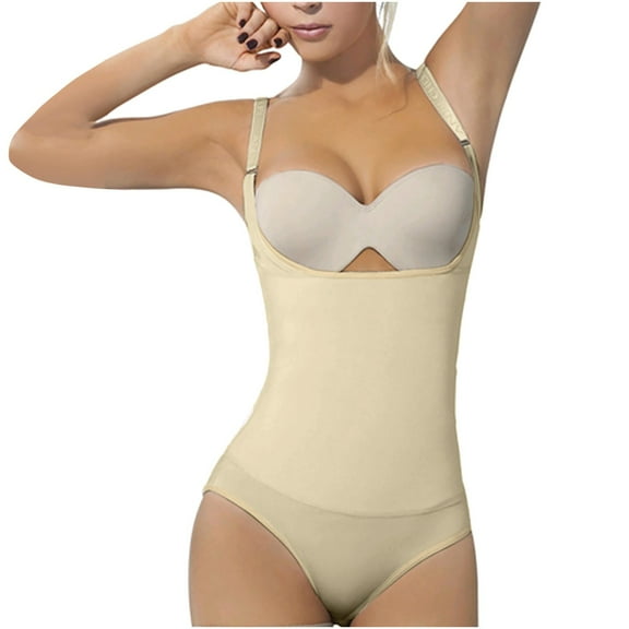 AOOCHASLIY Shapewear for Women Clearance Women's Open Chest French Tight-fitting Waist Training Bra Without Zipper Straight With Pullover