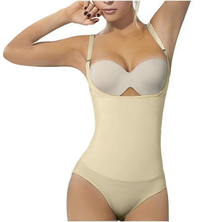 

AOOCHASLIY Shapewear for Women Clearance Women s Open Chest French Tight-fitting Waist Training Bra Without Zipper Straight With Pullover