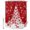 Red White, variant on Shower Curtains for Bathroom, Pink Christmas Balls Waterproof Fabric Shower Curtain, Xmas Tree Snowflake Decorative Bathroom Curtain for Bathtub, 36"x72", No Hooks Included