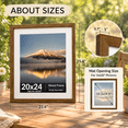 Rustic Picture Frame Set Brown 20x24 Picture Frame Set of 3, Rustic Engineered Wood with 16x20 ...