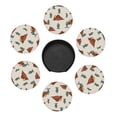thumbnail image 3 of PAYOHTO Western Theme Cactus Cowboy Premium PU Leather Coasters Set - 6 Stylish Round Drink Coasters with Storage Box for Home and Office Use, 3 of 6