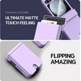 thumbnail image 4 of Compatible Samsung Galaxy Z Flip 5 Case with Hinge Protection & Screen Protector,Heavy Duty Full Coverage Cover Case for Galaxy Z Flip 5 Case Wallet,Galaxy Z Flip 5 Case with Card Holder Purple, 4 of 14
