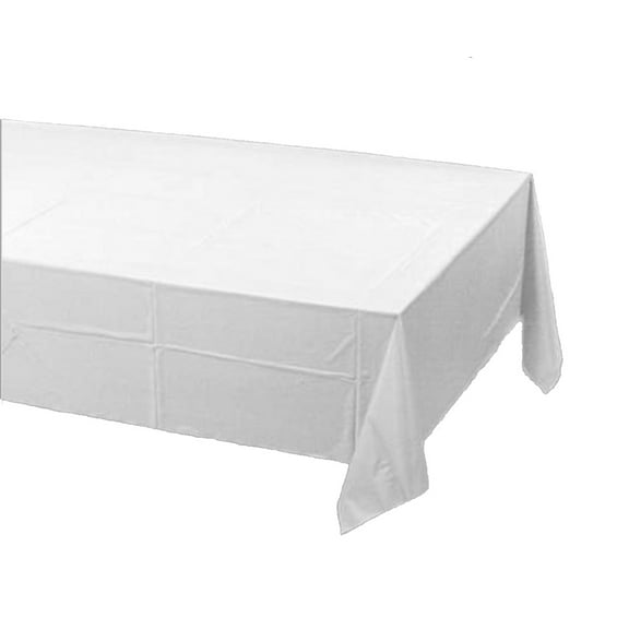 2 Plastic Rectangular Tablecloths 54"X 108" Table Cover - Clear slightly frosted