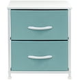 thumbnail image 6 of Sorbus Aqua 2-Drawer Nightstand Chest Dresser, Aqua, 11.8"L x 15.75"W x 22.2"H, 6 of 14