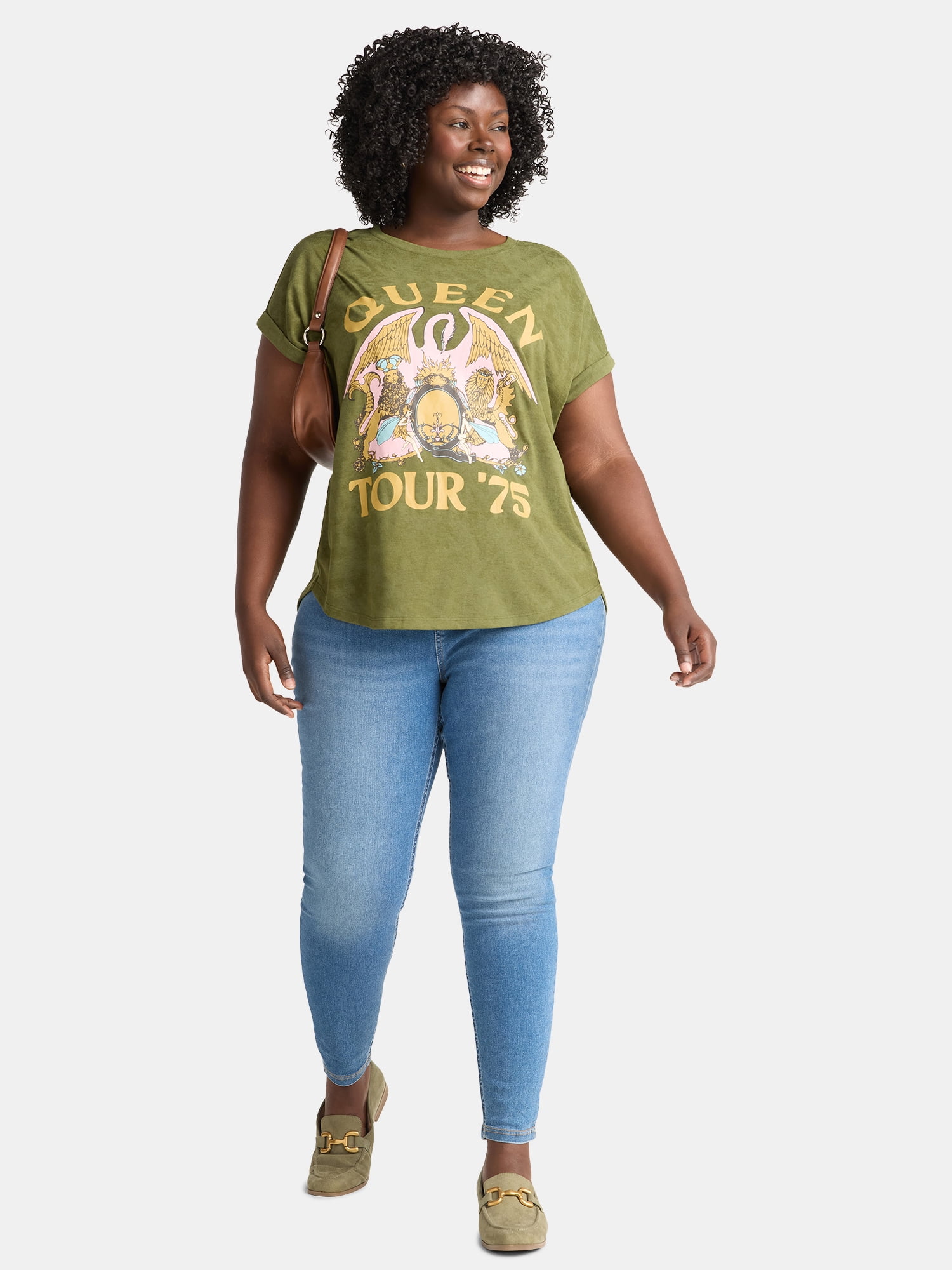 Terra & Sky Women's Plus Graphic Band Tee, Sizes 0X-5X