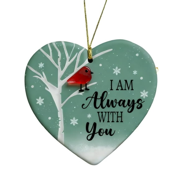Cardinal Ornament, Red Bird Christmas Ornament, Memorial Gift, Remembrance Gift, I Am Always with You, in Memory of Mom Dad Friend Grandma