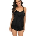 thumbnail image 1 of Women's Silk Satin Pajama, Ladies V neck Camisole Pajamas Set Soft, Two-Piece Pj Sets Sleepwear Loungewear Cami Shorts Pj Sets S-XXL, 1 of 8