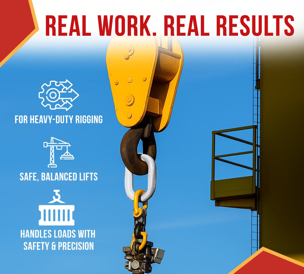 thumbnail image 4 of Crosby A-342 5/8 Inch Oblong Master Link for Chain & Wire Rope, Grade 100 - WLL 9,000 Lbs, Platinum Alloy Steel, Heavy-Duty Oval Master Link Ring for Lifting - 1014280, 4 of 10