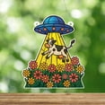 thumbnail image 2 of Lotusprinthandmade Funny UFO And Cow Custom Shape Window Hanging Acrylic Ornament With Acrylic Charm (4in), UFO And Cow Ornament, 2 of 5