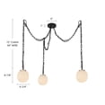 thumbnail image 4 of Alora Lighting MP579707MBGR Cherise 3 Light 7" Wide Multi Light Pendant - Matte Black /, 4 of 7