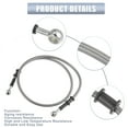 thumbnail image 4 of Unique Bargains 100cm 39.37" 10mm ID Motorcycle Hydraulic Brake Line Oil Hose Pipe 28° Stainless Steel Silver Tone, 4 of 6