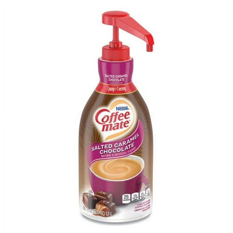Liquid Creamer Pump Bottle, Salted Caramel Chocolate, 1.5 Liter Liquid Creamer Pump Bottle, Salted Caramel Chocolate, 1.5 Liter