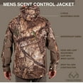 thumbnail image 5 of Realtree Men's Scent Control Jacket, Realtree APX, Size Small, 5 of 8