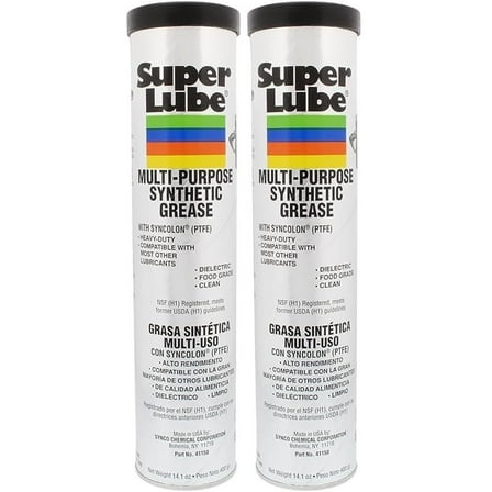 Super Lube 41150 Synthetic Multi-Purpose Grease, 400g, Translucent White Color- Pack of 2