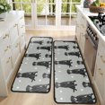 thumbnail image 4 of Kitchen Rugs Sets Of 2,Black Labrador Anti Fatigue Kitchen Mat Rugs Non Slip Washable,Decorative Kitchen Floor Mats for Kitchen,Sink,Laundry,17"x47"+17"x47", 4 of 5
