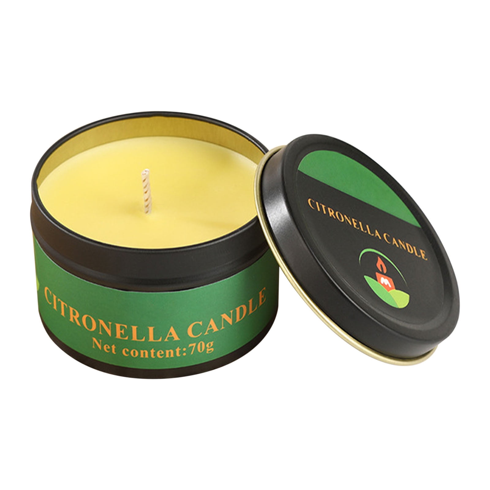AUHomi 4 PCS Citronella Candles, Indoor Outdoor Lemongrass Scented Candles, Pure Citronella Oil and Natural Soy Wax Long Lasting Burning Hand Poured Emergency Candles