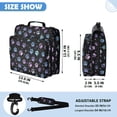 thumbnail image 3 of Zipper Binder with Shoulder Strap 2 inch 3 Ring Waterproof File Folder Organizer Bag 500 Sheet Colorful Dog Paw Prints, 3 of 8