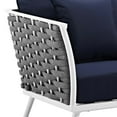 thumbnail image 4 of Modway Stance Outdoor Patio Aluminum Armchair in White Navy, 4 of 5