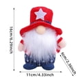 thumbnail image 2 of Cififendec 4th of July Patriotic Gnomes, Handmade American Stars-Stripes Plush Decorations for Independence Day Gift(Red), 2 of 5