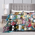 thumbnail image 5 of Hello Kitty Throw Blanket, Cozy Flannel Blankets For Boys Girls, Super Soft Warm Blanket For Couch Sofa Bed, 5 of 9