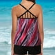 thumbnail image 5 of Conjunto de tankini con tiras en la espalda con estampado conservador para mujer Trajes de baño de dos piezas Traje de baño Fridja nalpqowj60736, 5 of 9