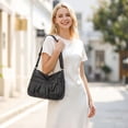 thumbnail image 4 of KXF Women Waterproof Soft Leather Shoulder Bag Messenger Crossbody Purse Multi Pocket Handbag, 4 of 7