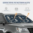 thumbnail image 4 of Kll Vintage Marine Windshield Sun Shade 2-Piece Foldable Car Front Window Sunshade For Most Sedans Suv Truck- Small, 4 of 7