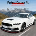 thumbnail image 2 of Ikon Motorsports Front Bumper Lip Spoiler Lower Air Dam Chin Splitter Added on Body Kits Compatible With 2024-2026 Ford Mustang Dark Horse W/O Handling Package Valance ABS IKON Style Matte Black, 2 of 9