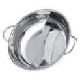 thumbnail image 3 of Hot Pot With Divider, Non-stick Thick Stainless Steel Shabu Shabu Pot With Hollow Handles, Separate Design Hot Pot Cooker With 27/31cm Diameter For Induction Cooktop Gas Stove For, 3 of 8