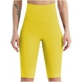 thumbnail image 2 of Tdoqot Biker Shorts for Women- High waisted Wrokout Womens Shorts Yellow Size 8, 2 of 7