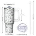 thumbnail image 2 of Black and White Halloween Ghosts Tumbler with Handle and Lid,40oz Double Wall Vacuum Insulated Tumbler,Cups Gift for Women and Men, 2 of 7