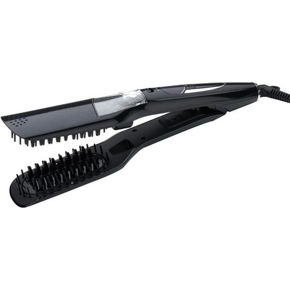 2025  Professional Steam Straightening Brush - Ceramic Electric Straightener Comb for Long & Short Hair (Frizz-Free Shine)