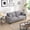 Light Gray, variant on 74" High Resilience three seater Sofa, Wooden Frame 3 Seat Sofa, Comfy , Modern Upholstered Sofa, Living Room Bedroom Apartment , Orange