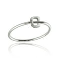 thumbnail image 1 of Sterling Silver Letter C Stacking Ring Band, Sizes 5, 6, 7, 8, 9, 10 (9), 1 of 10