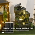 thumbnail image 4 of Outsunny Garden Fountain, Outdoor Water Feature With LED Light, Dark Grey, 4 of 10