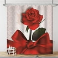 thumbnail image 2 of Red Rose Shower Curtain Beautiful Elegant Red Rose Tied with Bow Print Shower Curtain for Woman Girls Valentine''s Day Water Repellent Polyester for Bathroom 72W x 72L inch, 2 of 6