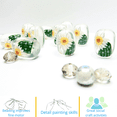 thumbnail image 3 of Flower Glass Beads For Bracelets Making, DIY Jewelry Supplies, Gift For Beader, 40 pcs, Cactus, 3 of 9