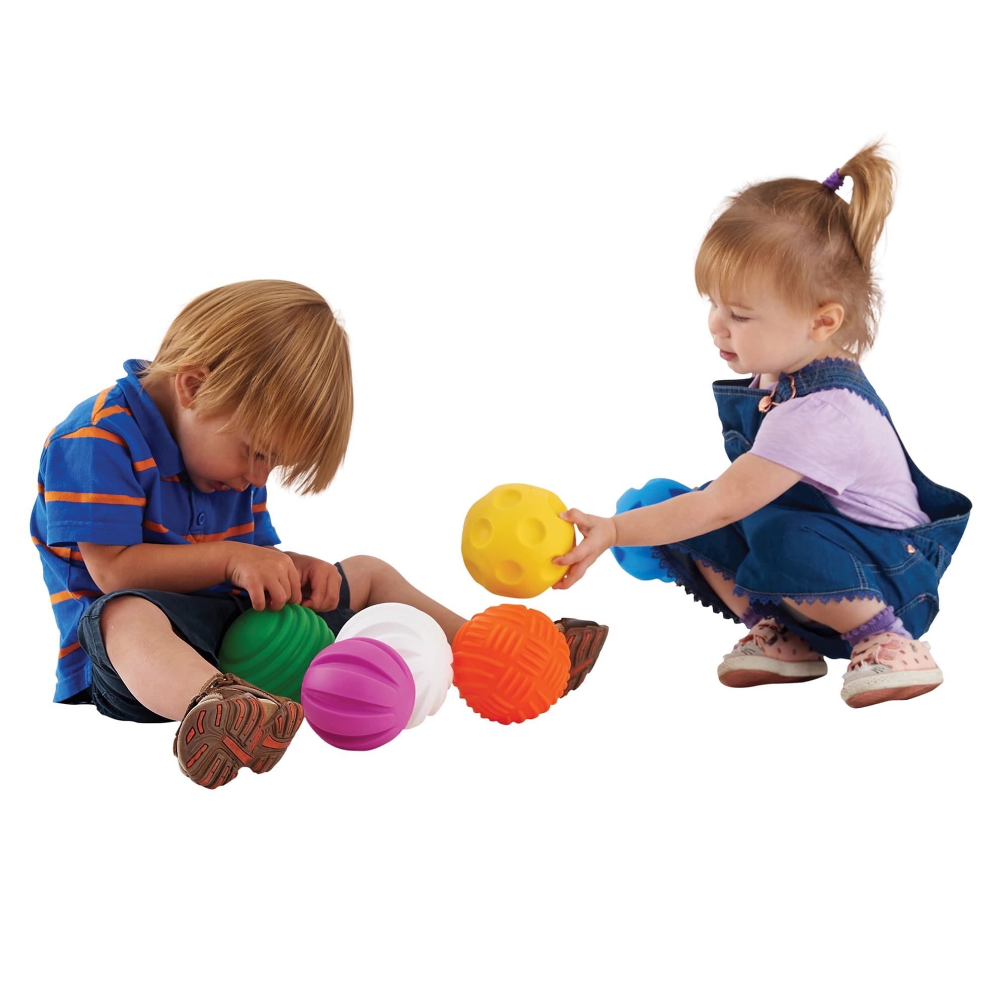 TickiT Tactile Balls, Assorted Textures and Colors, Set of 6