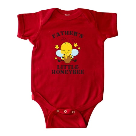

Inktastic Cute Bee Father s Little Honeybee with Stars Gift Baby Boy or Baby Girl Bodysuit