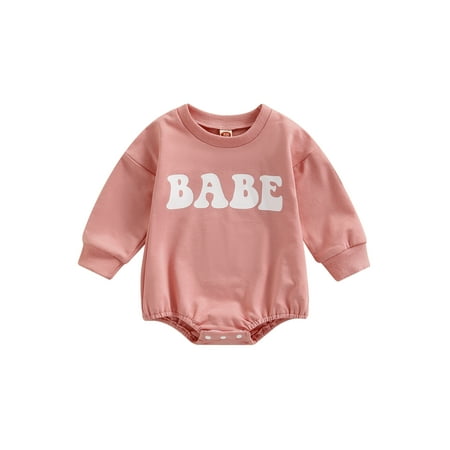

goowrom Baby Girls Boys Sweatshirt Long Sleeve Romper Bodysuit Pullover Oversized