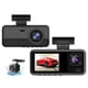 thumbnail image 4 of Fiudx Ofertas relámpago del día Cámara de tablero de 3 canales, delantera y trasera, interior, 1080P, para autos, cámara de tablero de tres vías con visión nocturna por infrarrojos, grabación en bucl, 4 of 7
