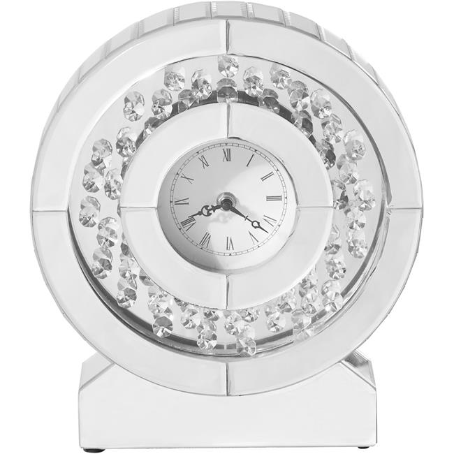 Elegant Decor MR9117 10.5 in. Sparkle Contemporary Crystal Round Table