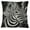Black & white, variant on S4Sassy Zebra Face Digital Print Decorative Black Pillow Case Square Cushion Cover -22 x 22 Inches