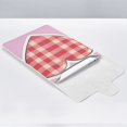 thumbnail image 2 of Pobuds Leather Laptop Sleeve, Padded Case, Thin Portable, Versatile Bag - Compatible with 13 inch laptops or MacBook Air Pro 13 inch 2016 or later - Vertical, Pink Plaid Heart (1), 2 of 5