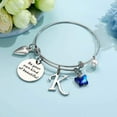 thumbnail image 3 of TINGN Butterfly Charm Bracelets for Women Inspirational Bangle Bracelet Expandable 26 Letters Initial Charm Butterfly Bracelets for Women, 3 of 6